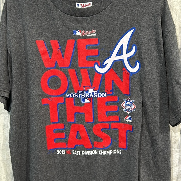 Majestic We Own The East 2013 NL East Division Champions A’s Size Large - Picture 2 of 5